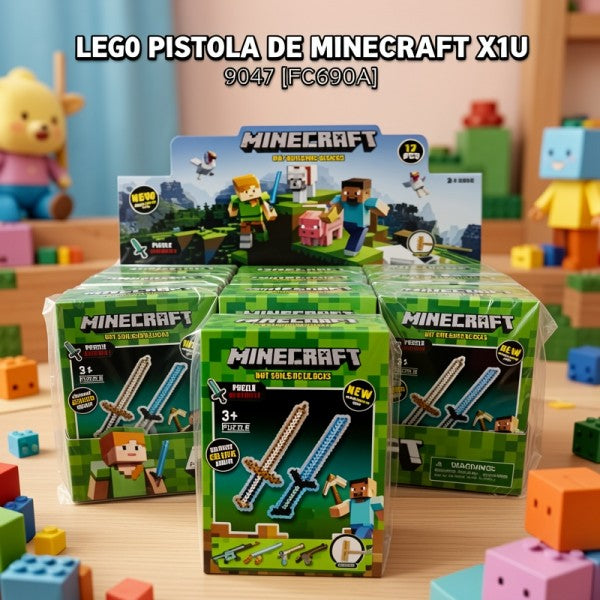 BLOQUES PISTOLA DE MINECRAFT X1U 9047 [FC690A]