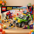 BLOQUES MARVEL HULK EN CAMIONETA PERSIGUIENDO SPIDERMAN EN MOTO 346PCS 2120 [MG1212]