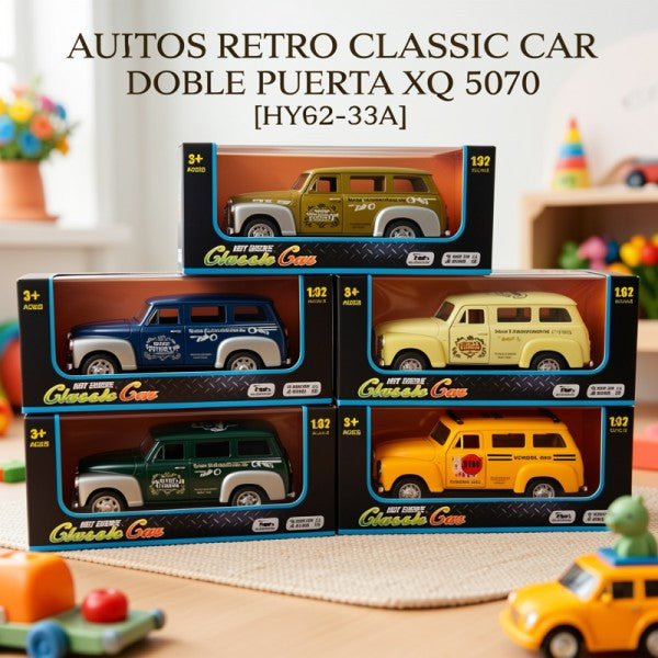 AUTOS RETRO CLASSIC CAR DOBLE PUERTA XQ 5070 [HY62-33A]