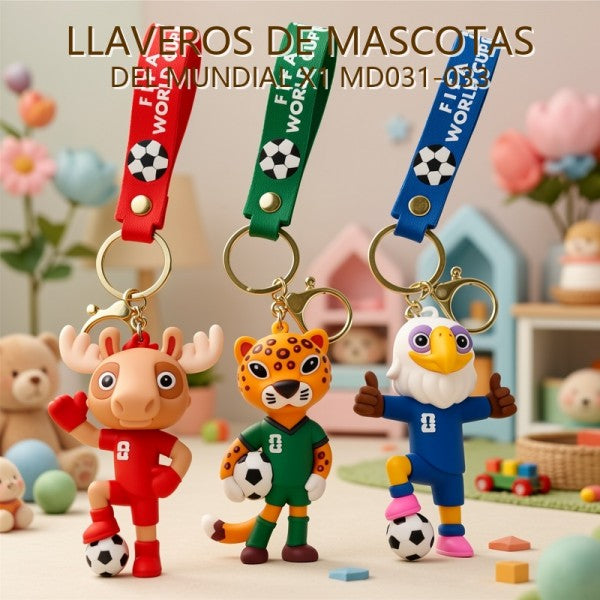 LLAVEROS DE MASCOTAS DEL MUNDIAL X1 MD031-033 PRECIO FINAL!!!