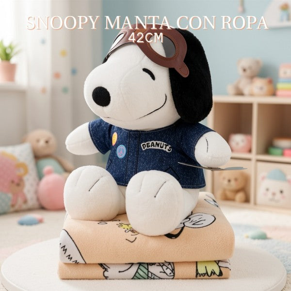 SNOOPY MANTA CON ROPA 42CM