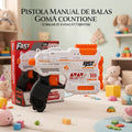 PISTOLA MANUAL DE BALAS GOMA CONTIENE 12 BALAS 0173[BH706]