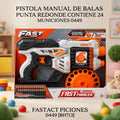 PISTOLA MANUAL DE BALAS PUNTA REDONDA CONTIENE 24 MUNICIONES 0449 [BH713]