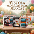 PISTOLA MANUAL DE BALAS BLANDAS 18 MUNICIONES 0401 [BH704]