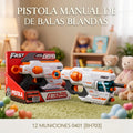 PISTOLA MANUAL DE BALAS BLANDAS 12 MUNICIONES 0401 [BH703]