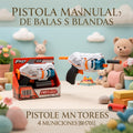 PISTOLA MANUAL DE BALAS BLANDAS 4 MUNICIONES 0289 [BH701]