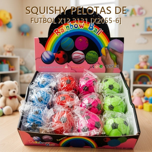 SQUISHY PELOTAS DE FUTBOL X12 3131 [X2055-6]