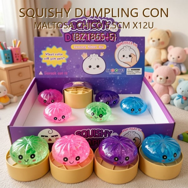 SQUISHY DUMPLING CON MALTOSA CHICO 5.5CM X12U {BZ1865-5}