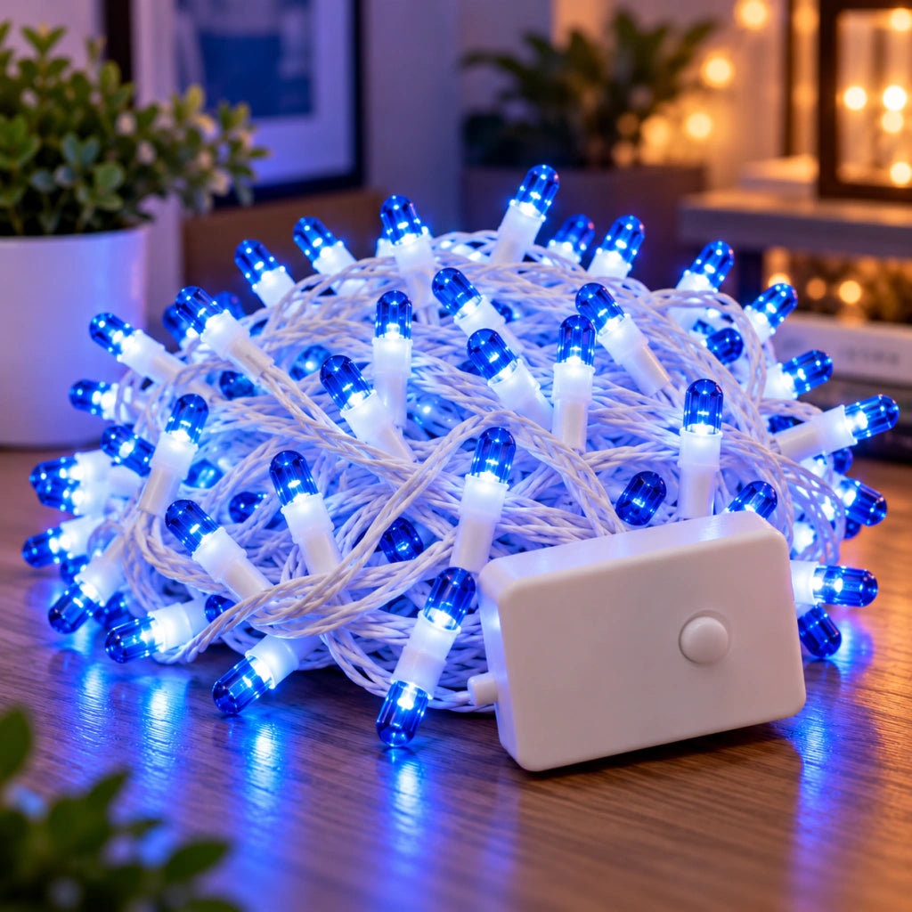 LUZ ARROZ X100 AZUL 4METRO 1004M-20