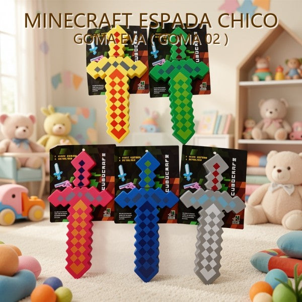 MINECRAFT ESPADA CHICO GOMA EVA ( GOMA 02 )