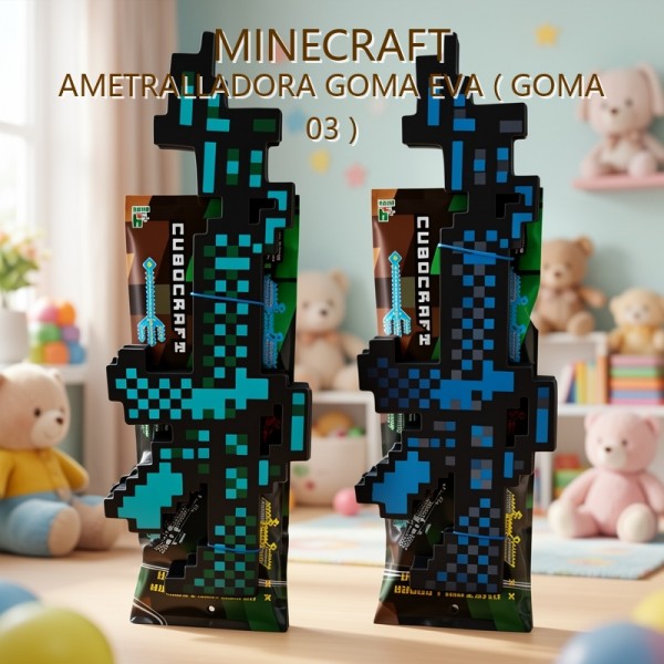 MINECRAFT AMETRALLADORA GOMA EVA ( GOMA 03 )