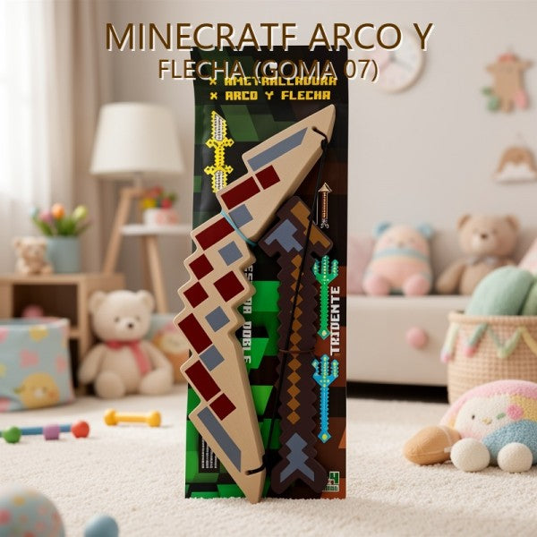 MINECRAFT ARCO Y FLECHA (GOMA 07)