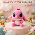 LLAVERO DE PELUCHE STITCH ROSA