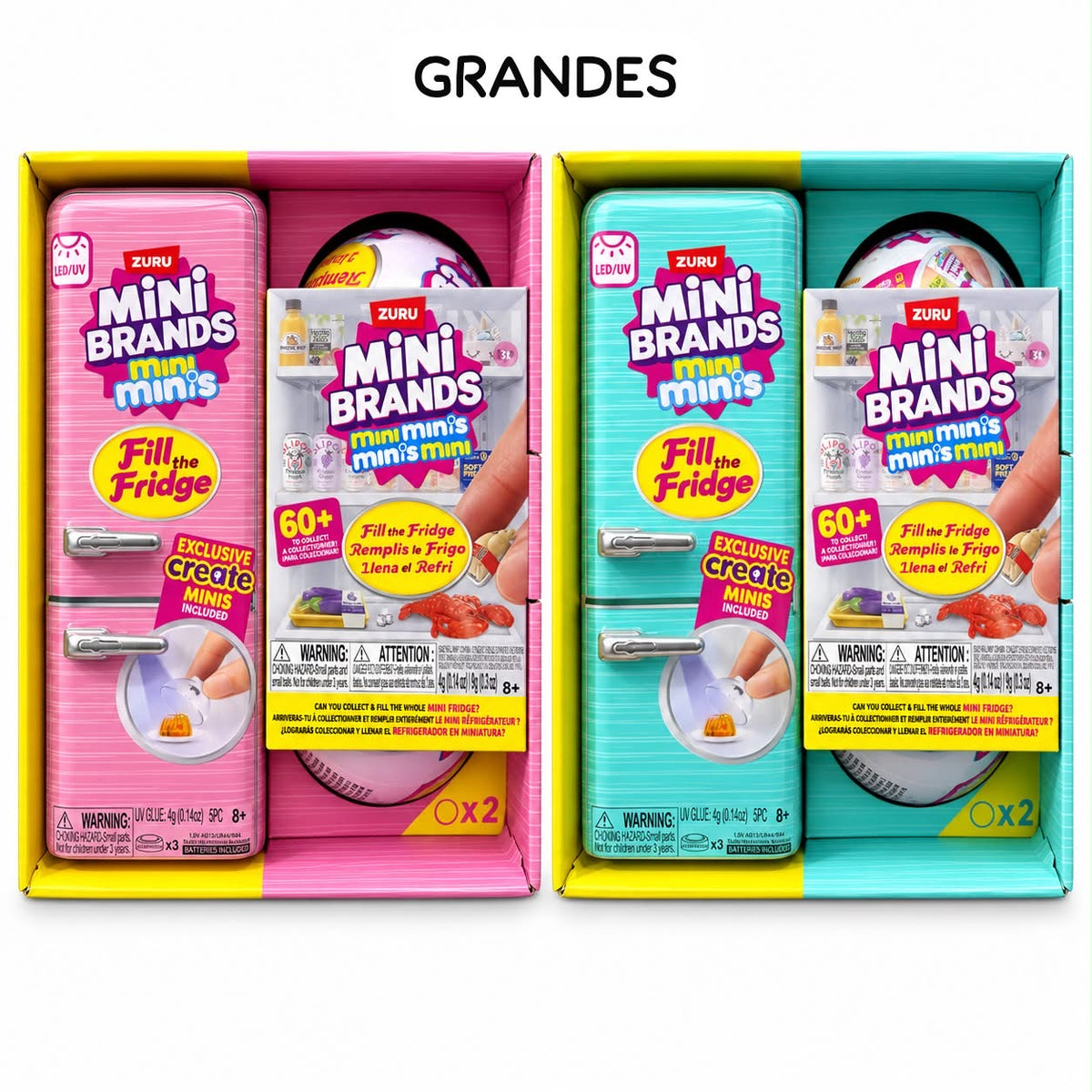 MINI HELADERA MINI BRANDS 25X9CM CON 2 PELOTAS 10CM