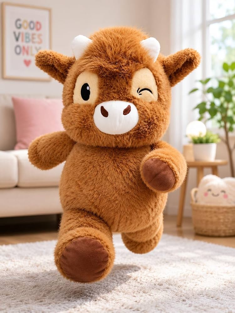 VACA QUE CORRE MARRÓN 45CM