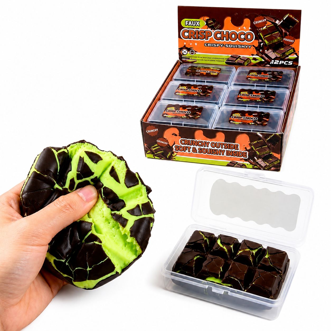 SQUISHY VIRAL FAUX CRISP CHOCO CHOCOLATE CROCANTE DUBAI ORIGINAL X1 UNIDAD