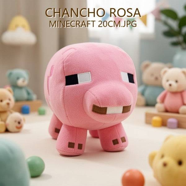 CHANCHO ROSA MINECRAFT 20CM