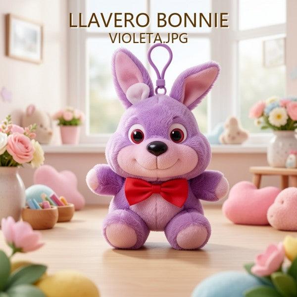 LLAVERO DE PELUCHE BONNIE VIOLETA