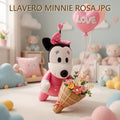 LLAVERO DE PELUCHE MINNIE ROSA