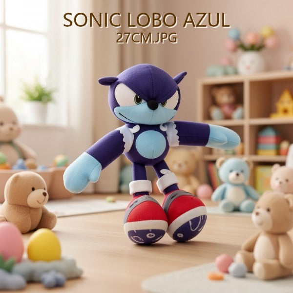 SONIC LOBO AZUL 27CM