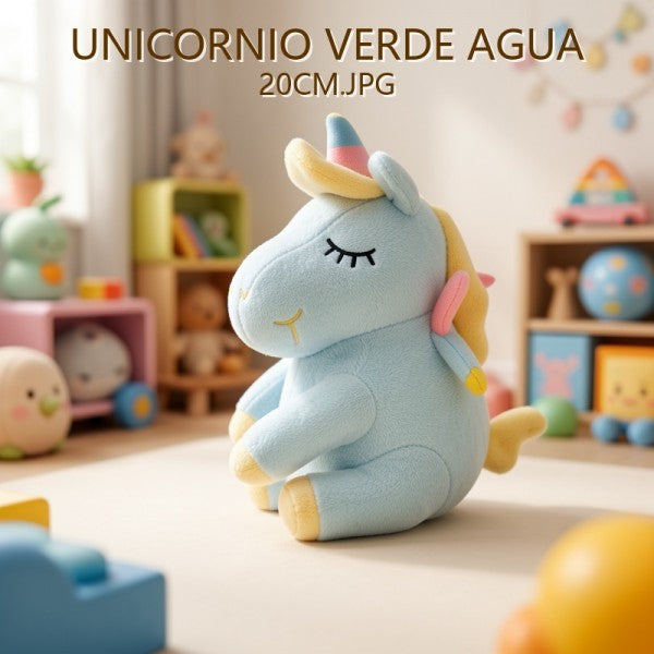 UNICORNIO VERDE AGUA 20CM