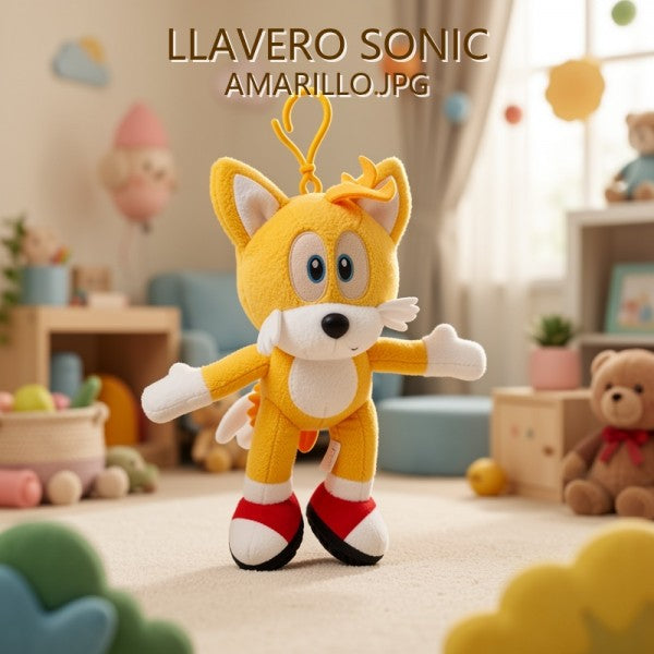 LLAVERO DE PELUCHE SONIC AMARILLO