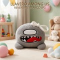 LLAVERO DE PELUCHE AMONG US BLANCO REVERSIBLE