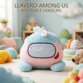 LLAVERO DE PELUCHE AMONG US VERDE REVERSIBLE