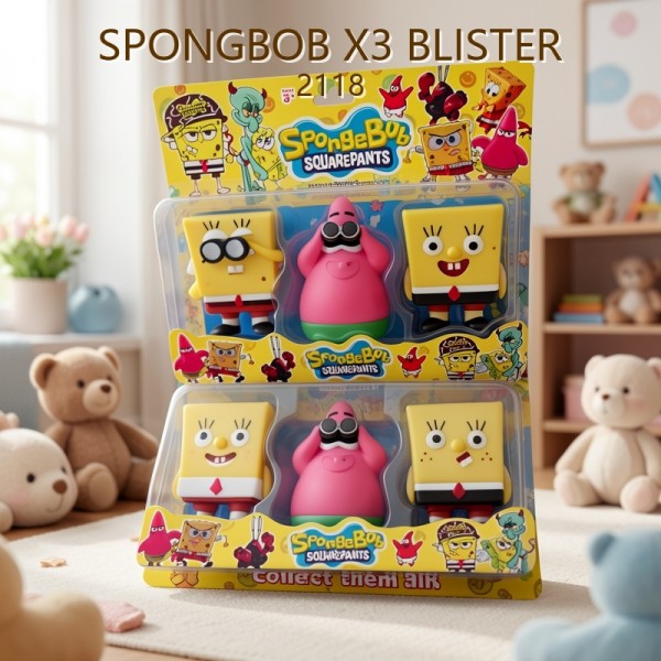 BOB ESPONJA SPONGEBOB X3 BLISTER 2118
