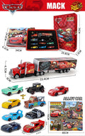 AUTO CARS EN CAJA X9 + CAMIÓN CONTAINER [A826-565-83S]