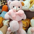 OSO ROSA CON CORAZON LOVE 55CM