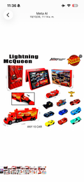 AUTO CARS EN CAJA X10 + CAMIÓN CONTAINER [A826-829208]