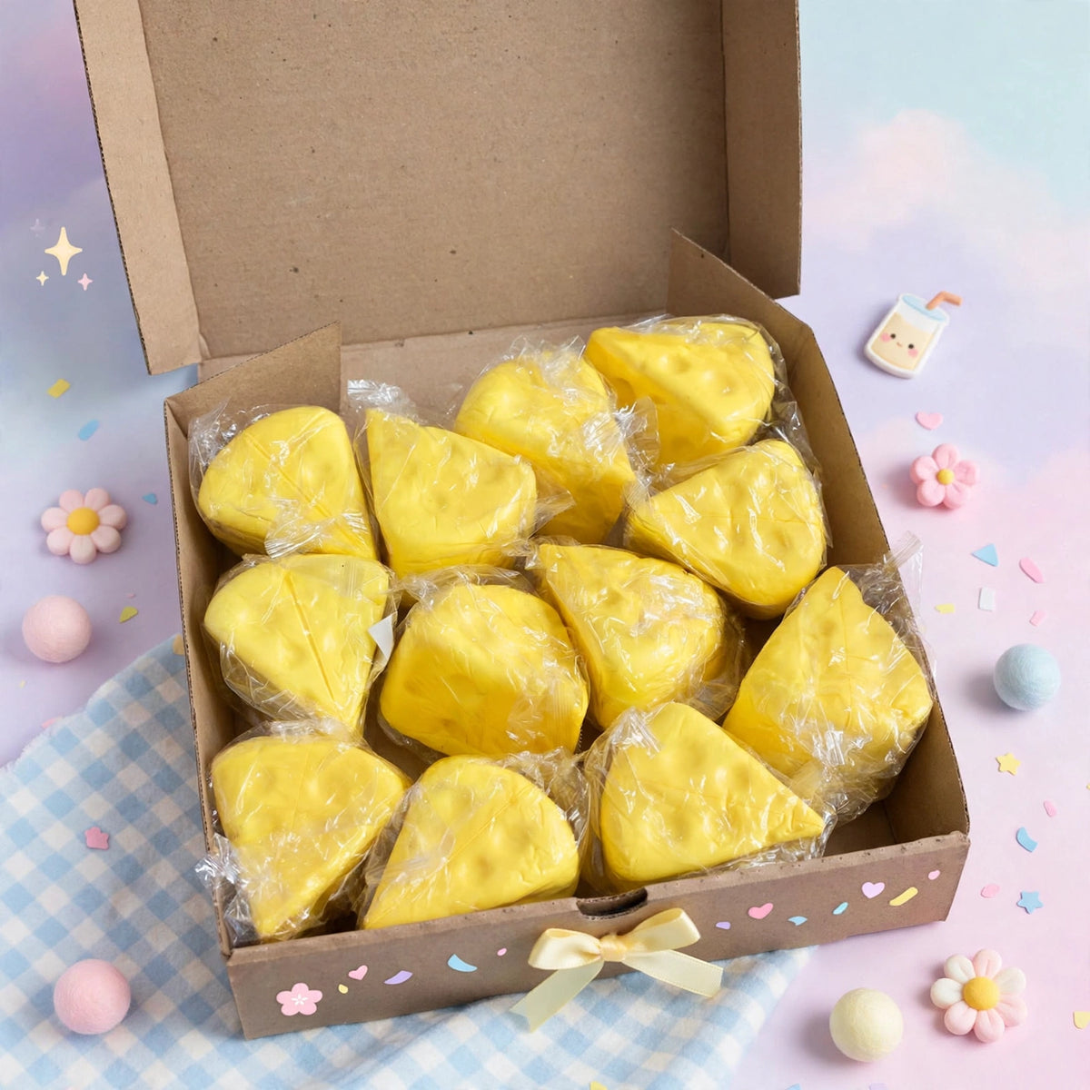 SQUISHY QUESO VIRAL TRIANGULAR X1 UNIDAD