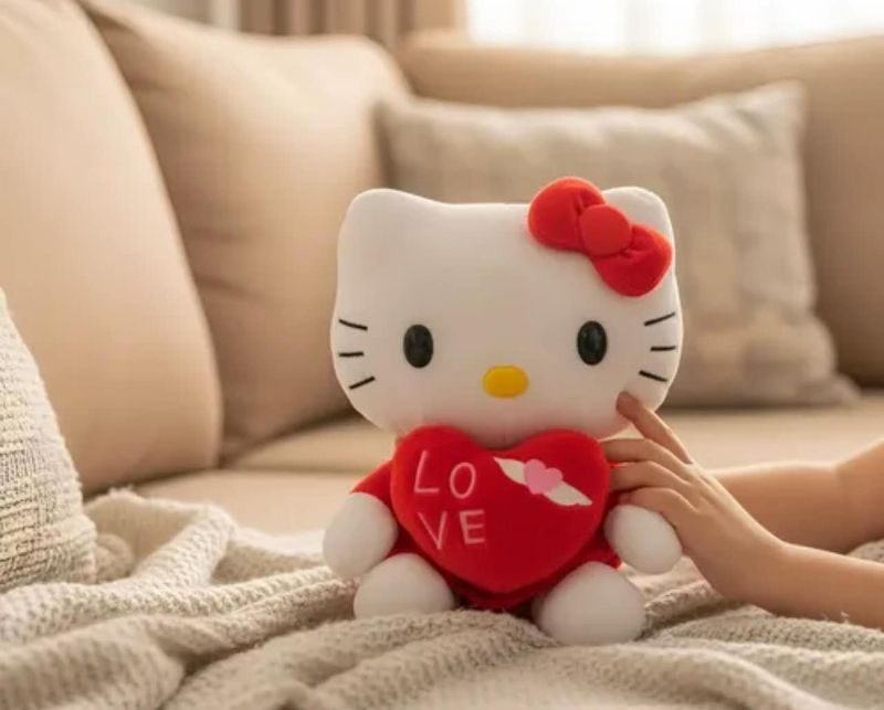 KITTY CON CORAZON LOVE ROJO 20CM