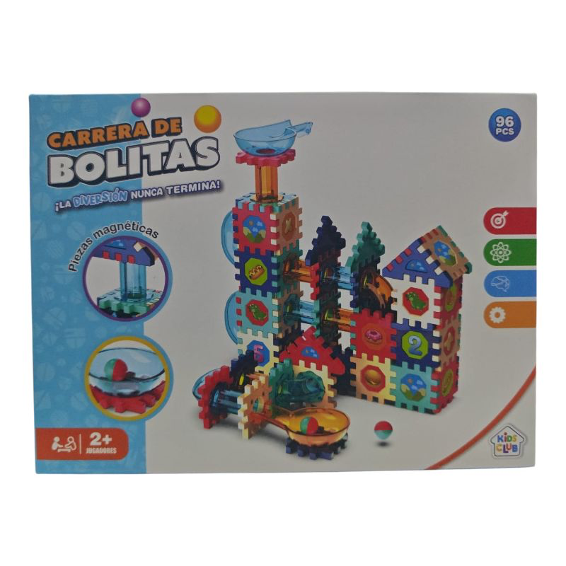 CARRERA DE BOLITAS CON PIEZAS MAGNETICAS 96PCS 1697[57418]