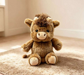 PELUCHE QUE CORRE VACA MARRON 42CM
