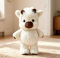 PELUCHE QUE CORRE VACA BLANCO 42CM