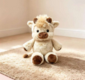 PELUCHE QUE CORRE VACA BEIGE 42CM