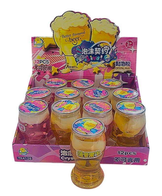 SLIME CERVEZA CON BRILLANTINA X12 9963 [TK4126]
