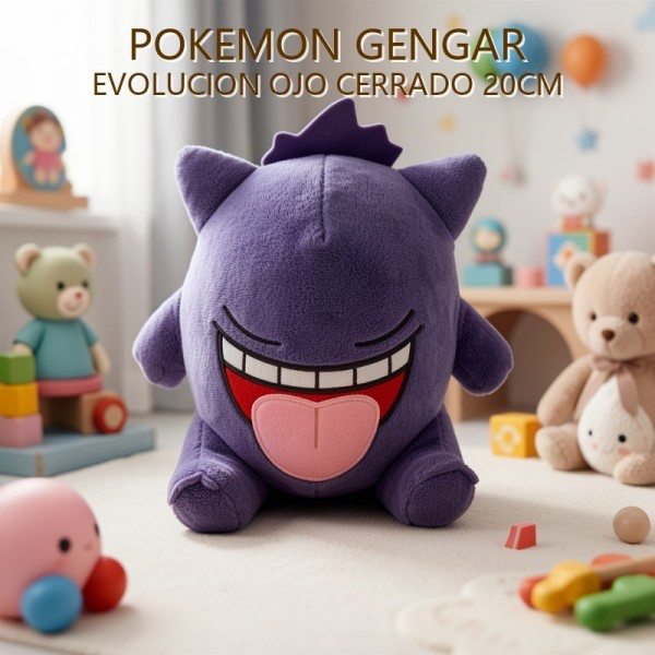 POKEMON GENGAR EVOLUCION OJO CERRADO 20CM