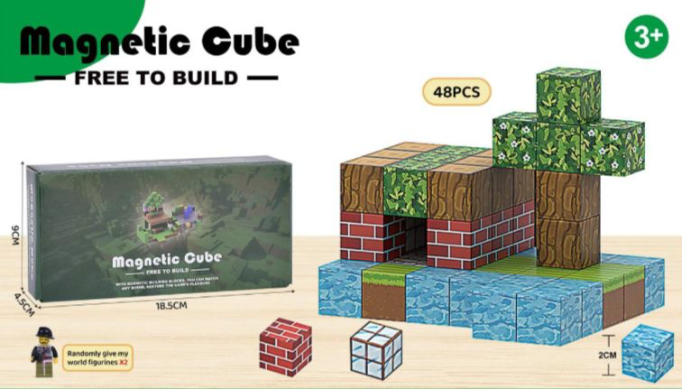 CUBOS IMANTADOMINECRAFT 48PCS 3908 [BZ96-67]