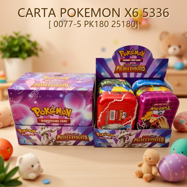 CARTA POKEMON X6 5336 [ 0077-5 PK180 25180]