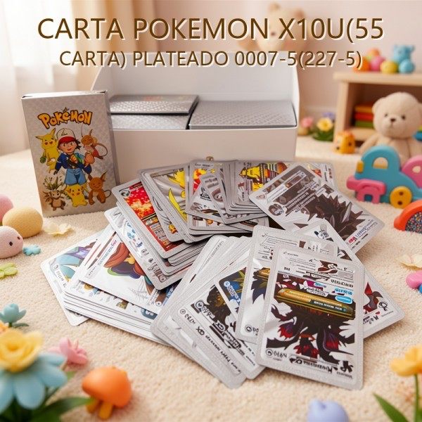 CARTA POKEMON X10U(55 CARTA) PLATEADO 0008-5(228-5)