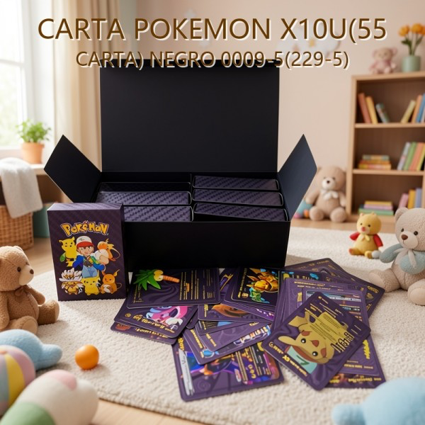 CARTA POKEMON X10U(55 CARTA) NEGRO 0009-5(229-5)