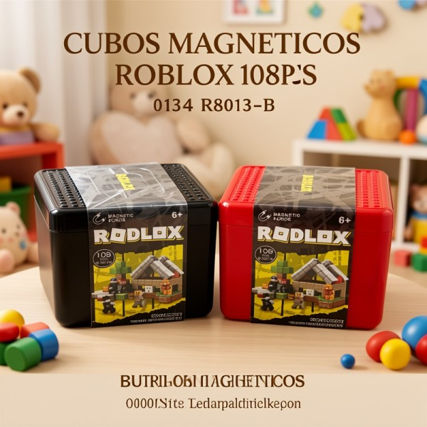 CUBOS IMANTADO ROBLOX 108PCS 0134 R8013-B  CUBOS IMANTADO ROBLOX 108PCS 0134 R8013-B
