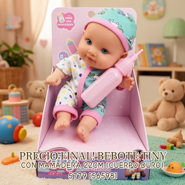 TINY BEBOTE CON MAMADERA 22CM (CUERPO DURO) 7962 [56598] PRECIO FINAL!!!!