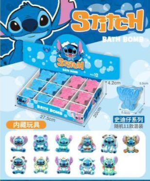 BOLA DE BAÑO EXPLOSIVA STITCH X12 UNIDADES 2266 [2226]