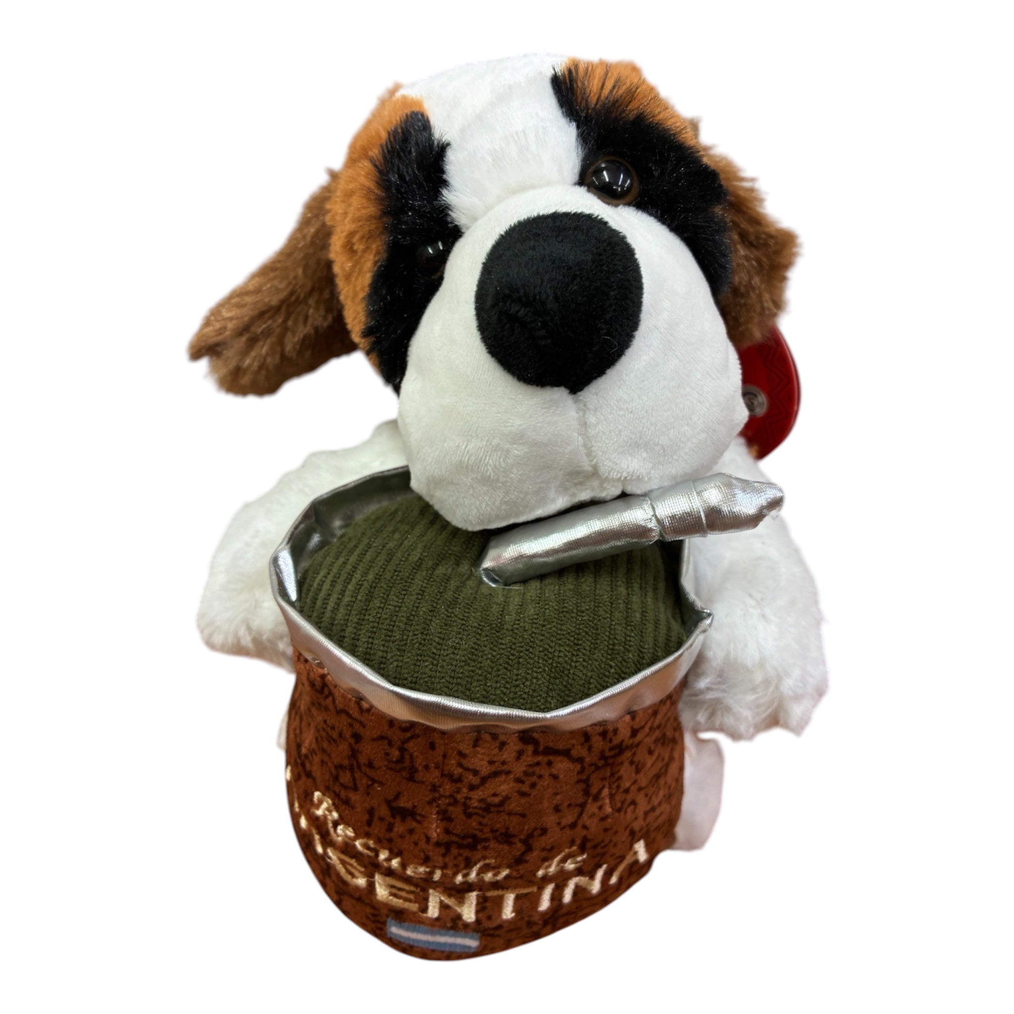 PERRO CON MATE GRIS 25 CM