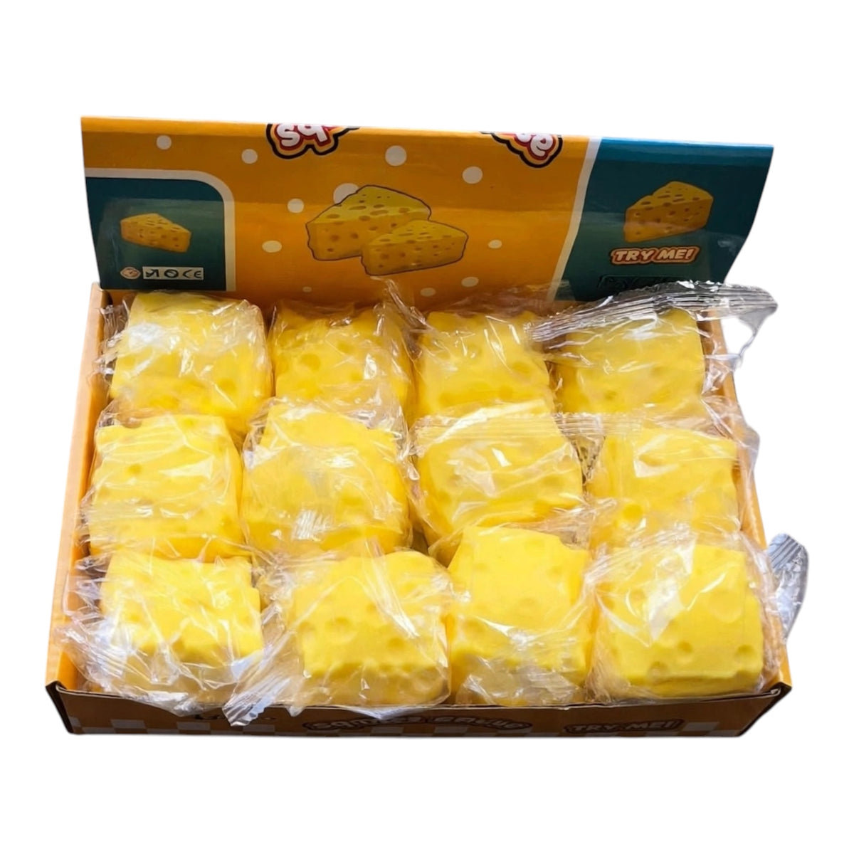 SQUISHY DE QUESO X12 UNIDADES 5CM
