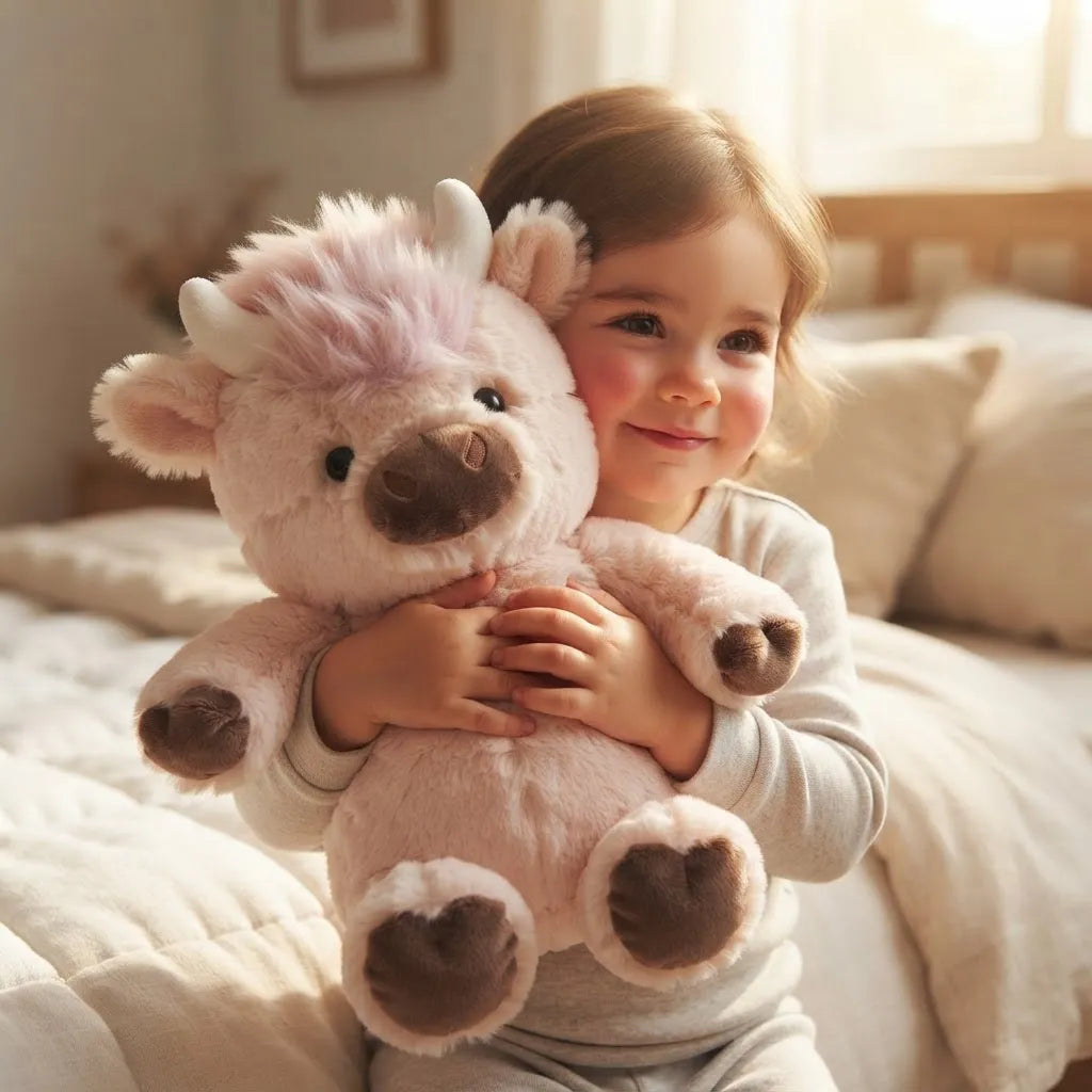 PELUCHE VACA QUE CORRE ROSA 38CM